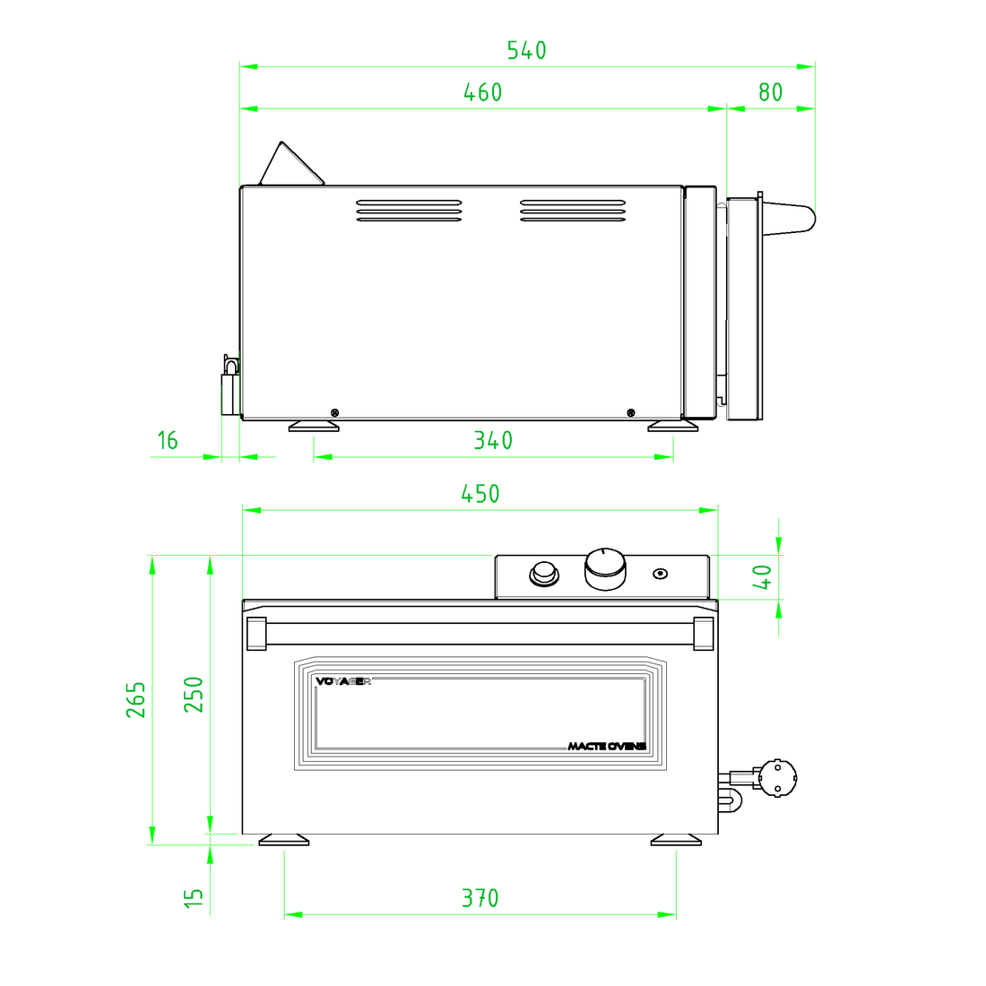 Macte Ovens Voyager SMART | Horno eléctrico para pizza y pan